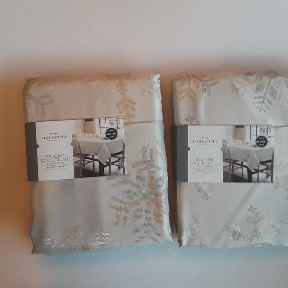 2  Holiday Tablecloth  Bundle   60"x104"